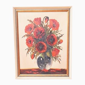 Otto Stawi, Flowers, 1960s, Oil on Canvas