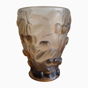 Art Deco Milchglasvase von Barolac, 1930er