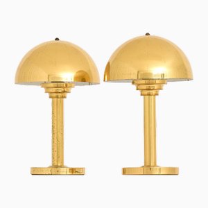 Tischlampen aus Messing, 1950er, 2 . Set