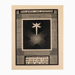 Maurits Cornelis Escher, Wegweiser, Holzschnitt, 1931