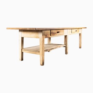 Large French Scullery Prep Table, 1950s