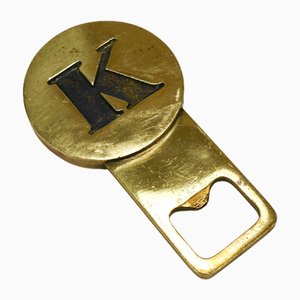 Décapsuleur Initial Lettre K en Laiton par Carl Auböck, Vienna, 1960s