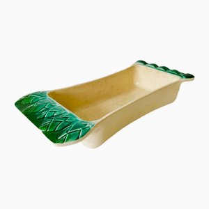 Vintage Majolica Asparagus Dish from Breton, 1950s