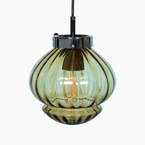 Vintage Amber Glass Hanging Lamp from Raak Amsterdam
