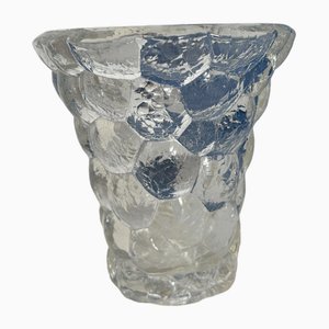 Honeycomb Crystal Vase by P. Davesn, France