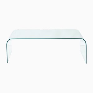 Table Basse en Verre Courbé de Fiam, 1970s