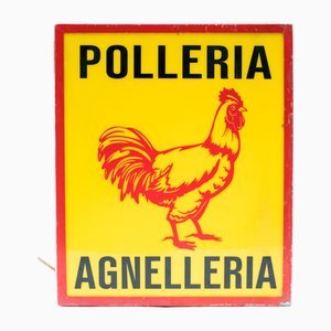 Italienisches Doppelseitiges Schild, 1970er