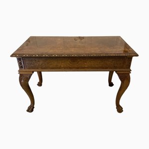 Burr Walnut Freestanding Standing Console, 1920s