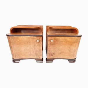 Nachttische von Jindrich Halabala für Up Závody, 1950er, 2er Set