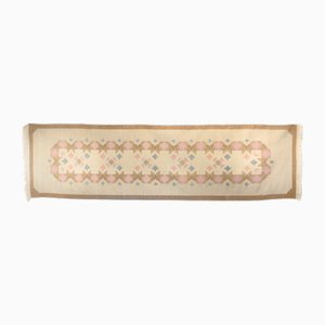 Mid-Century Swedish Runner in Tones of Cream and Brown, 1960