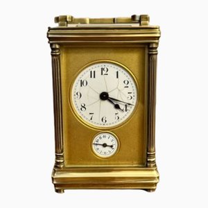Antique Victorian Brass Carriage Clock with an Alarm, 1890