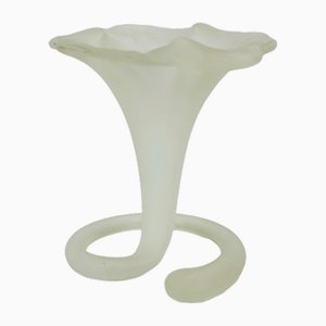 Vintage Handmade Frosted Glass Lilly Vase from Stiver, 1970s