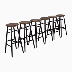 Tabouret Drifted attribué à Lars Beller Fjetland, Set de 6