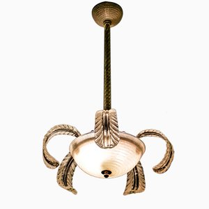 Lustre Art Déco par Barovier & Toso, Italie, 1940s