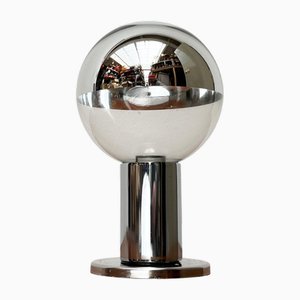 Vintage Space Age German Chrome and Glass Ceiling Lamp by Motoko Ishii for Staff, 1970s