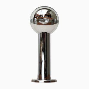 Vintage Space Age German Chrome and Glass Ceiling Lamp by Motoko Ishii for Staff, 1970s