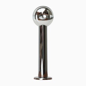 Vintage Space Age German Chrome and Glass Ceiling Lamp by Motoko Ishii for Staff, 1970s