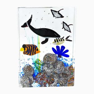Handgefertigte tropische Aquarium-Skulptur aus Muranoglas von YourMurano