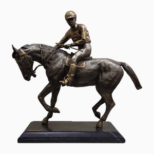Nicola Voci, Jockey on Horseback, 1998, Bronze