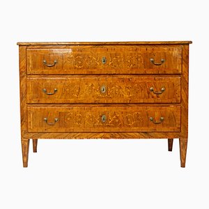 Commode Marquetée, Italie du Nord, 18ème Siècle