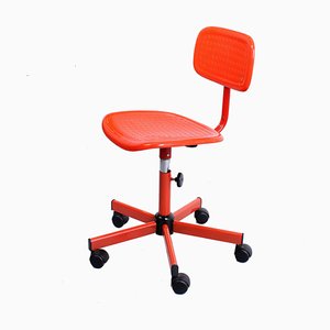 Sedia da scrivania Frippe regolabile rossa di Ikea, anni '90