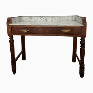 19th Century Writing Desk with Marble Top, 1880