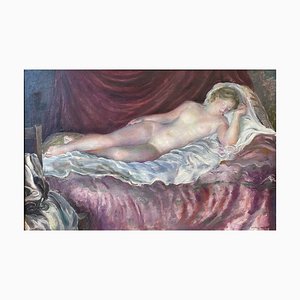 Camille Roche, Sleeping Girl, Oil on Canvas