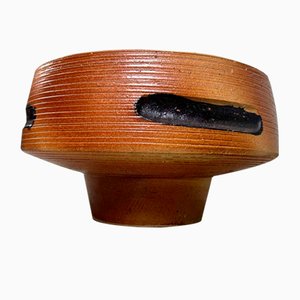 Japanese Earthenware Flower Bowl, 1970s
