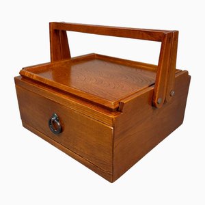 Japanischer Vintage Nähkasten aus Holz, 1980er