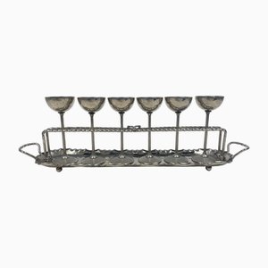 Antique Liqueur Set, 1890s, Set of 7