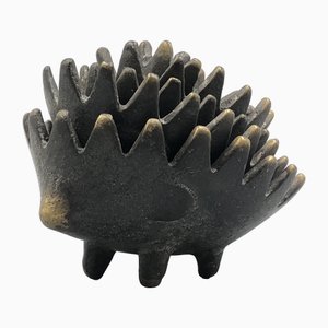 Hedgehog Stack Ashtray Set in Bronze by Walter Bosse, 1950s, Set of 5