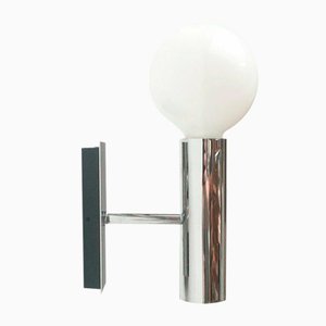Mid-Century Space Age Minimalist German Chrome Wall Lamp from Hustadt Leuchten, 1960s