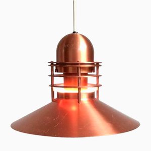Vintage Danish Model Nyhavn Copper Pendant Lamp by Alfred Homann and Ole V. Kjær for Louis Poulsen