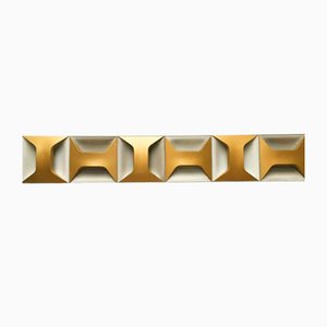 Mid-Century Space Age German Model A247 Oyster Wall Lamp by Dieter Witte for Staff, 1960s, Set of 2