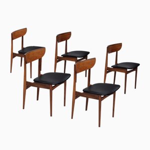 Danish Dining Chairs in Teak Wood, 1960s, Set of 5