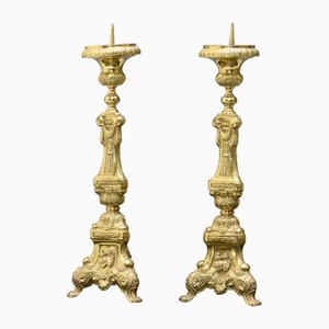 Antique Alter Candlesticks, 1890, Set of 2