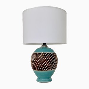 Französische Art Deco Tischlampe aus Keramik, 1930