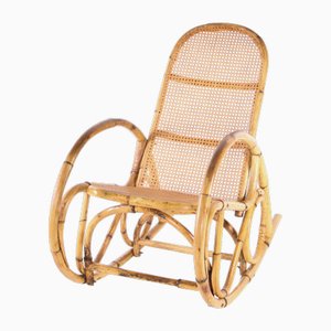 Vintage Rattan Rocking Chair, 1970s