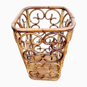 Moderner italienischer Schirmständer aus Rattan & Bambus, Italien, 1960er