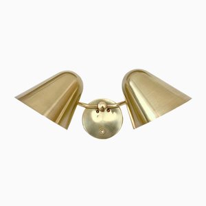 Brass Two Lights Sconce by Jacques Biny, 1950