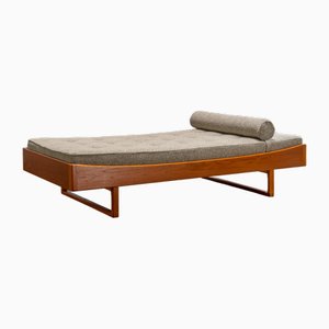 Sofá cama grande de teca de Bernhard Pedersen & Søn, años 70