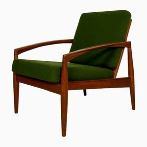 Vintage Danish Teak Paper Knife Armchair by Kai Kristiansen for Magnus Olesen, 1950s