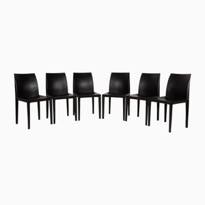 Lola Leather Chairs from Poltrona Frau, Set of 6