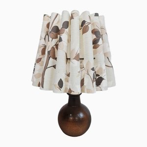 Lampe de Bureau Plissé Vintage en Céramique, Danemark, 1960s