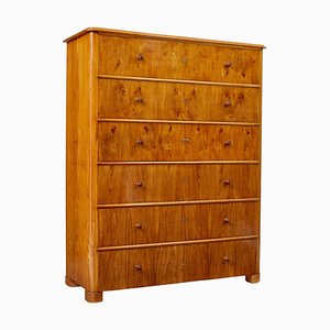 Tall 19th Century Elm Secretaire Chest of Drawers
