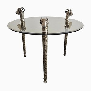 Hollywood Regency Rams Head Coffee Table in the syle of Maison Jansen, 1970s