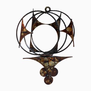 Mid-Century Modern Scandinavian Brutalist Wall Decoration by Henrik Horst, 1970s