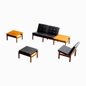 Sofá modular Seating Group de Yngve Ekström Domino para Swedese, años 70. Juego de 4