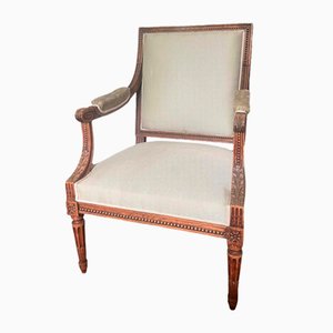 Sessel mit Queensize-Bett im Louis XVI-Stil aus geschnitzter Buche