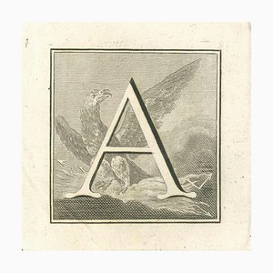 Luigi Vanvitelli, Letter A, Etching, 18th Century